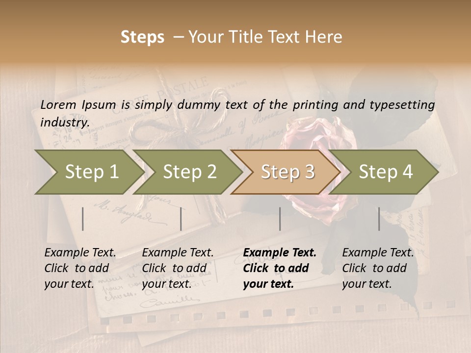 Postage Greeting Paper PowerPoint Template