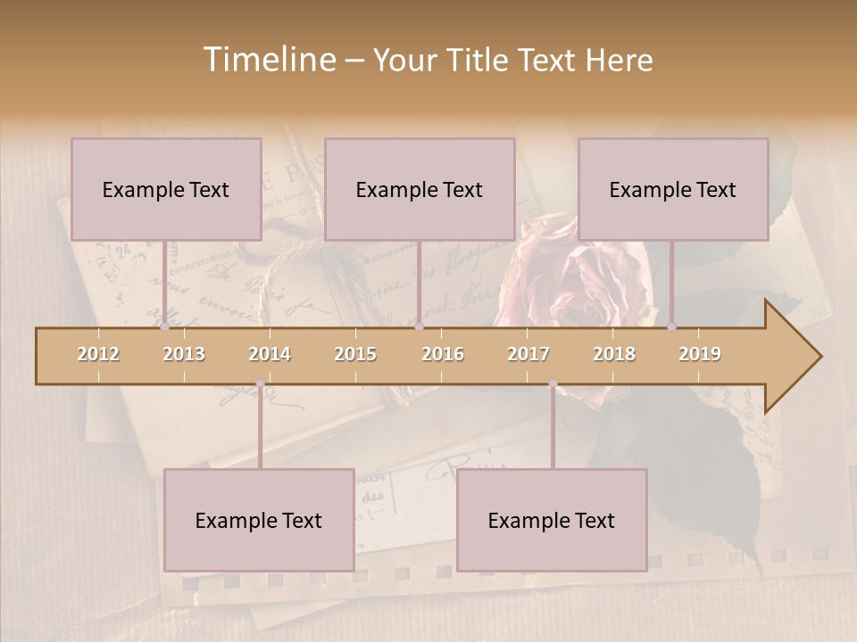 Postage Greeting Paper PowerPoint Template