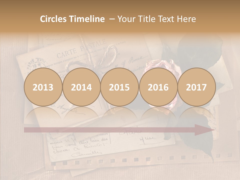 Postage Greeting Paper PowerPoint Template