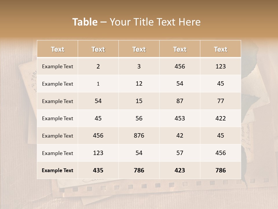 Postage Greeting Paper PowerPoint Template