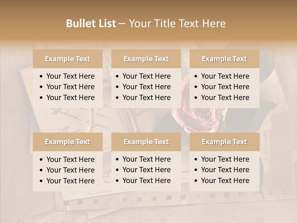 Postage Greeting Paper PowerPoint Template