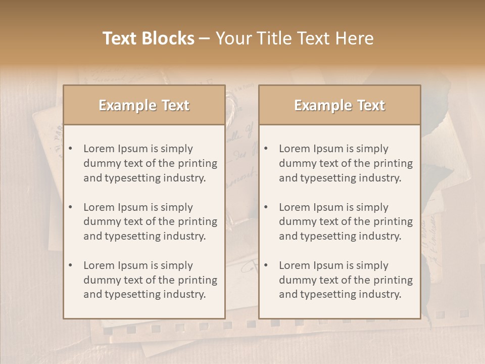 Postage Greeting Paper PowerPoint Template