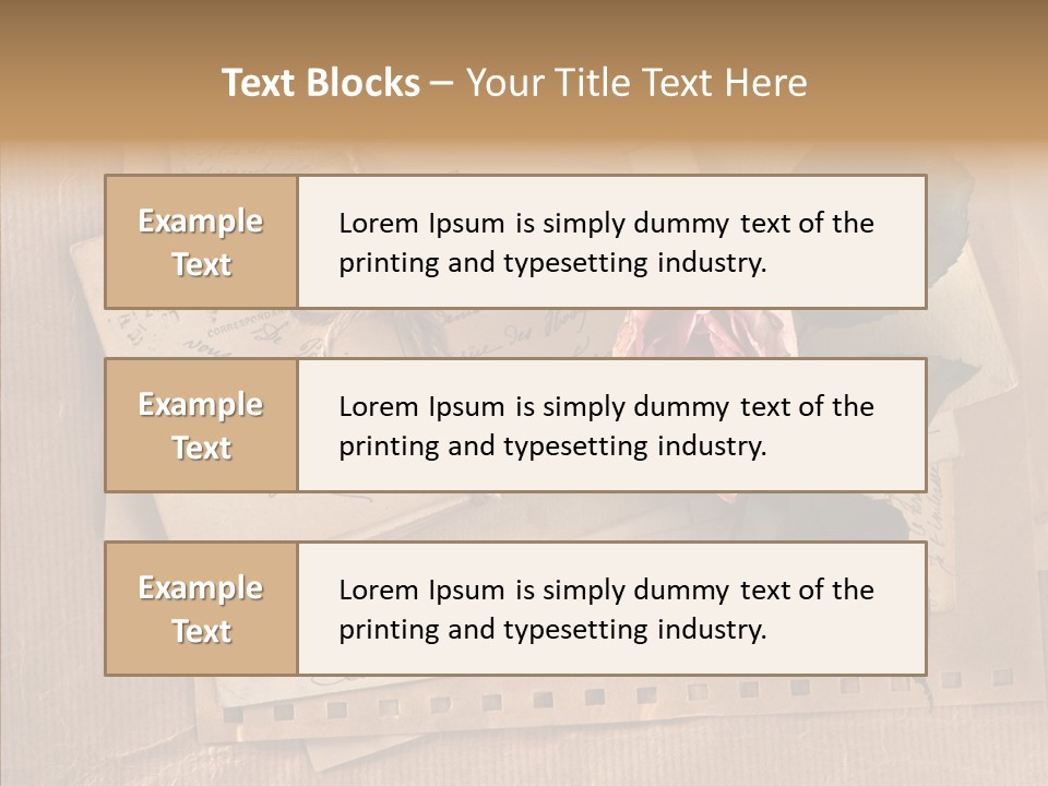 Postage Greeting Paper PowerPoint Template