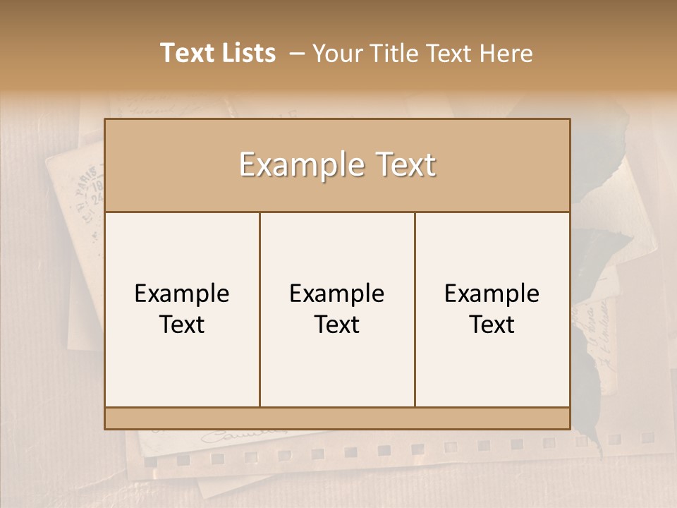 Postage Greeting Paper PowerPoint Template