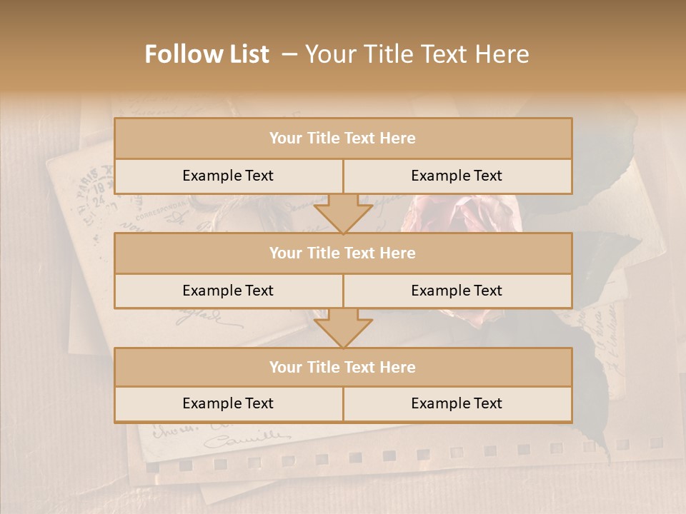 Postage Greeting Paper PowerPoint Template