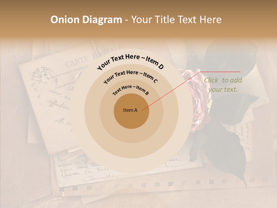 Postage Greeting Paper PowerPoint Template