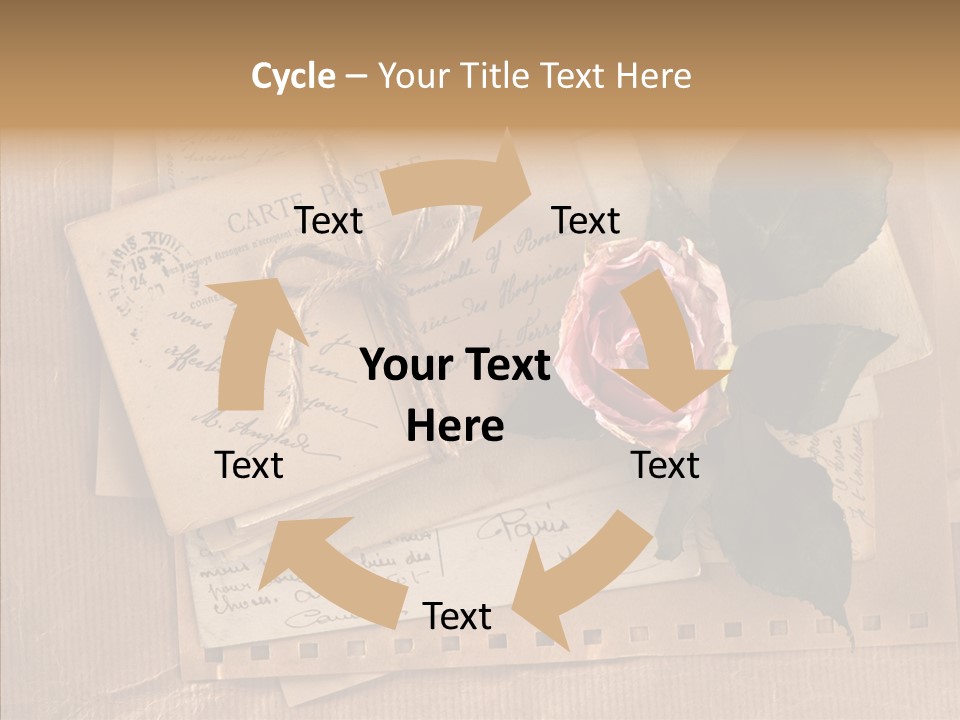 Postage Greeting Paper PowerPoint Template