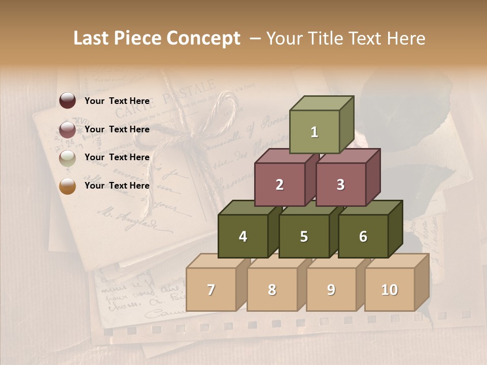 Postage Greeting Paper PowerPoint Template