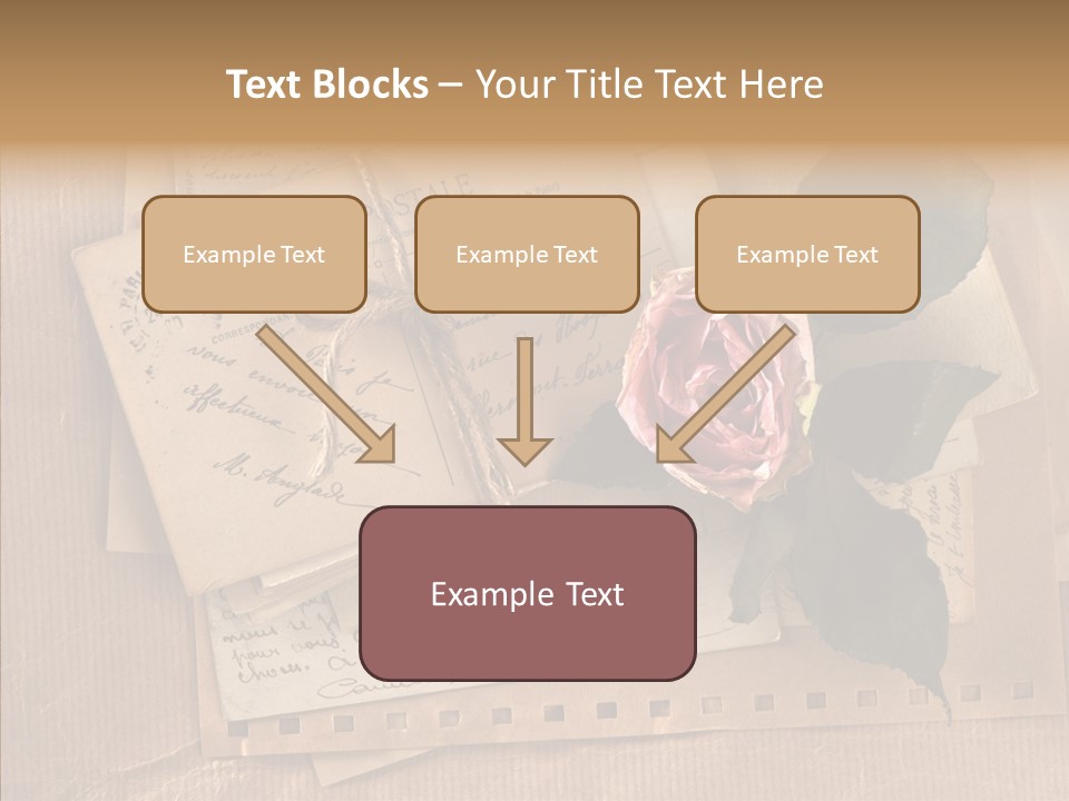 Postage Greeting Paper PowerPoint Template