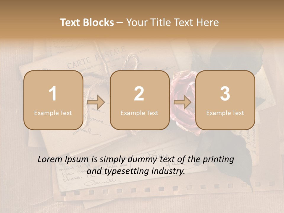 Postage Greeting Paper PowerPoint Template