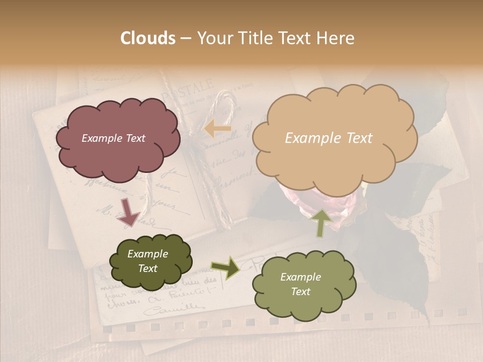 Postage Greeting Paper PowerPoint Template