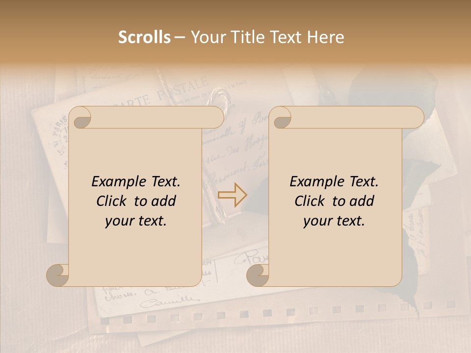 Postage Greeting Paper PowerPoint Template