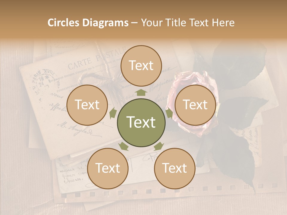 Postage Greeting Paper PowerPoint Template