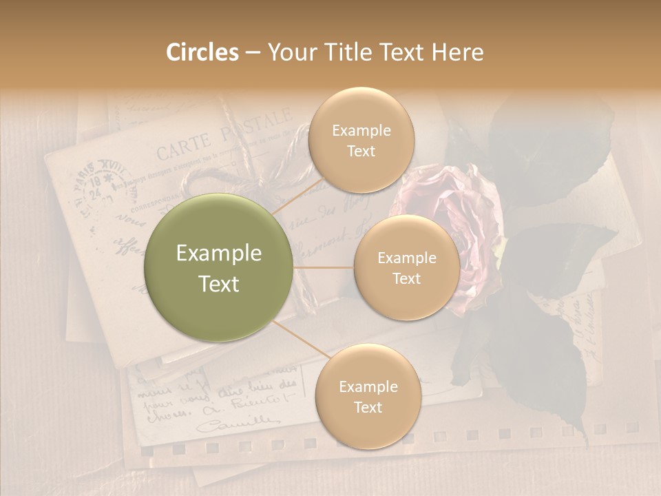 Postage Greeting Paper PowerPoint Template