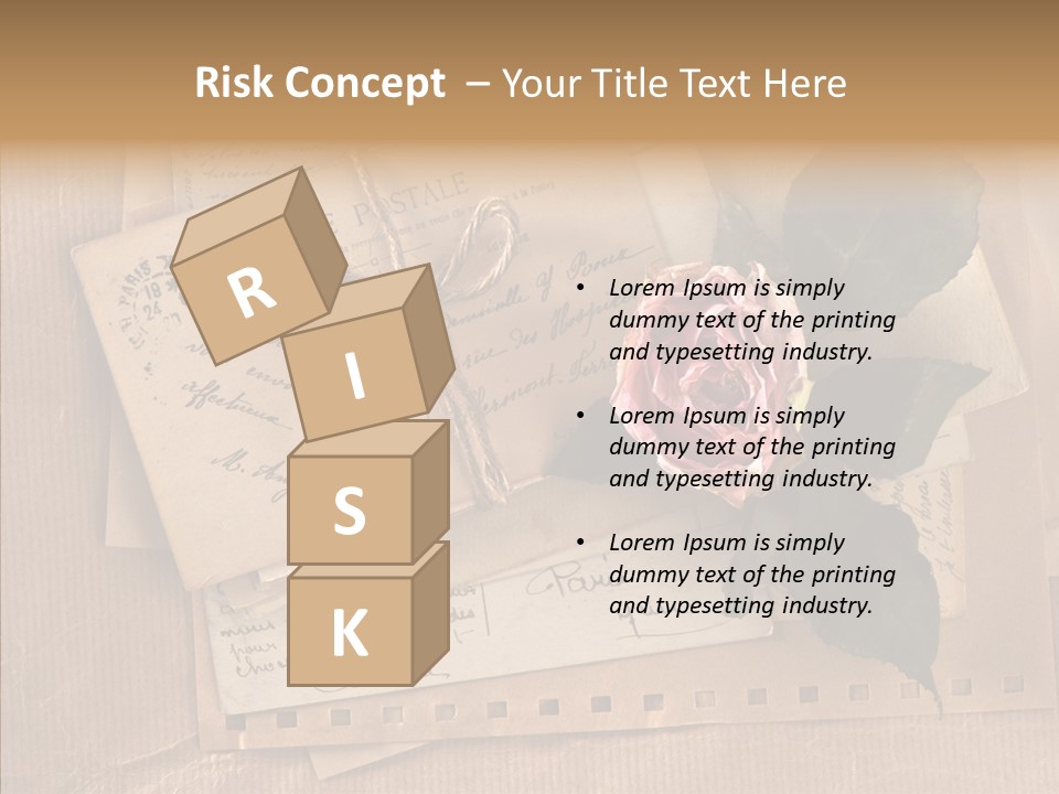 Postage Greeting Paper PowerPoint Template