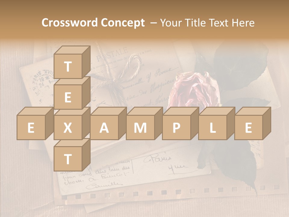 Postage Greeting Paper PowerPoint Template