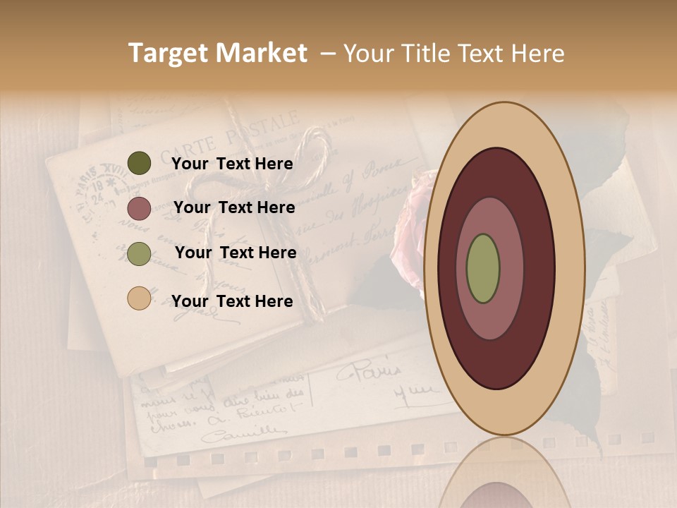 Postage Greeting Paper PowerPoint Template