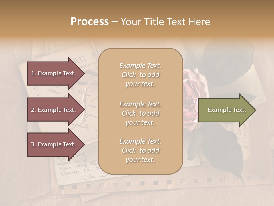 Postage Greeting Paper PowerPoint Template