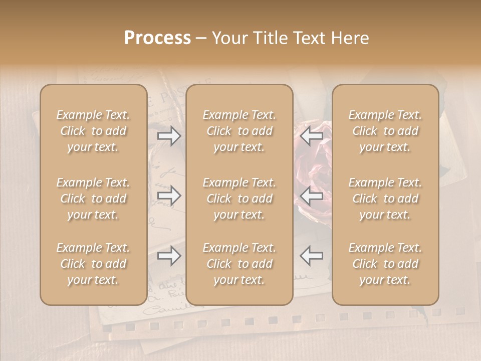 Postage Greeting Paper PowerPoint Template