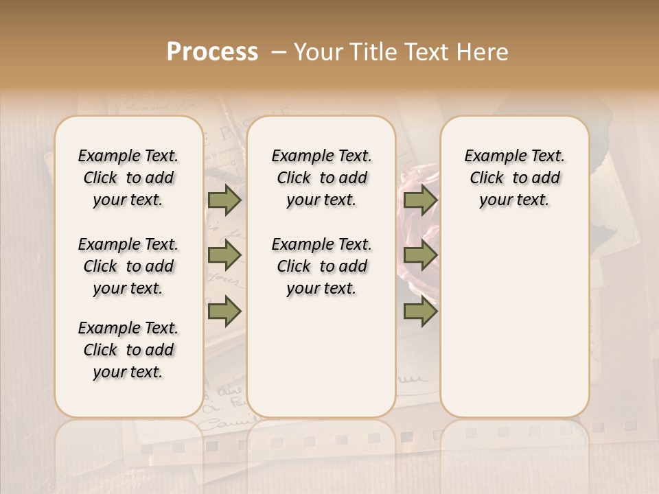 Postage Greeting Paper PowerPoint Template