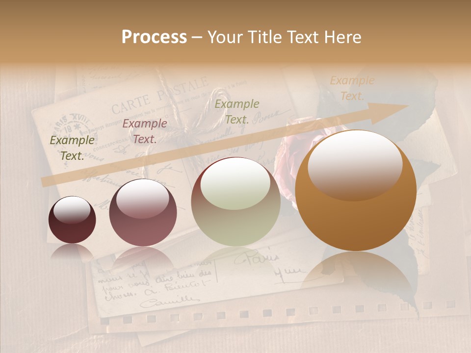 Postage Greeting Paper PowerPoint Template