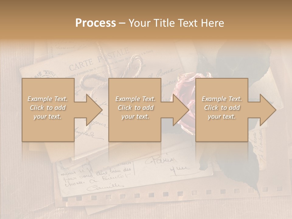 Postage Greeting Paper PowerPoint Template