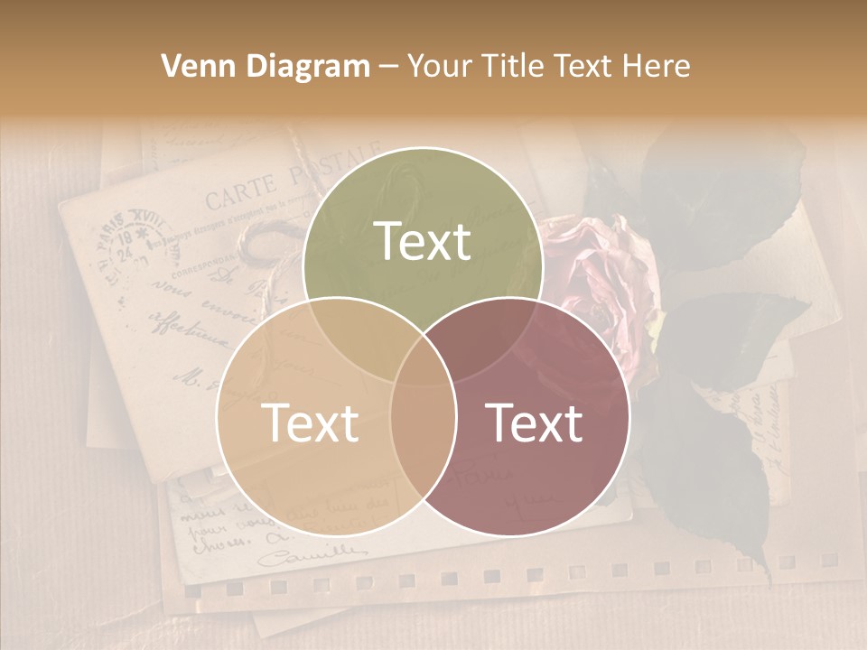 Postage Greeting Paper PowerPoint Template