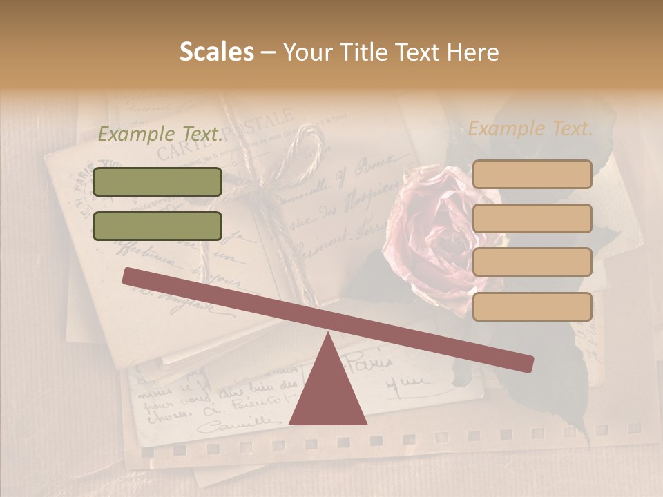 Postage Greeting Paper PowerPoint Template