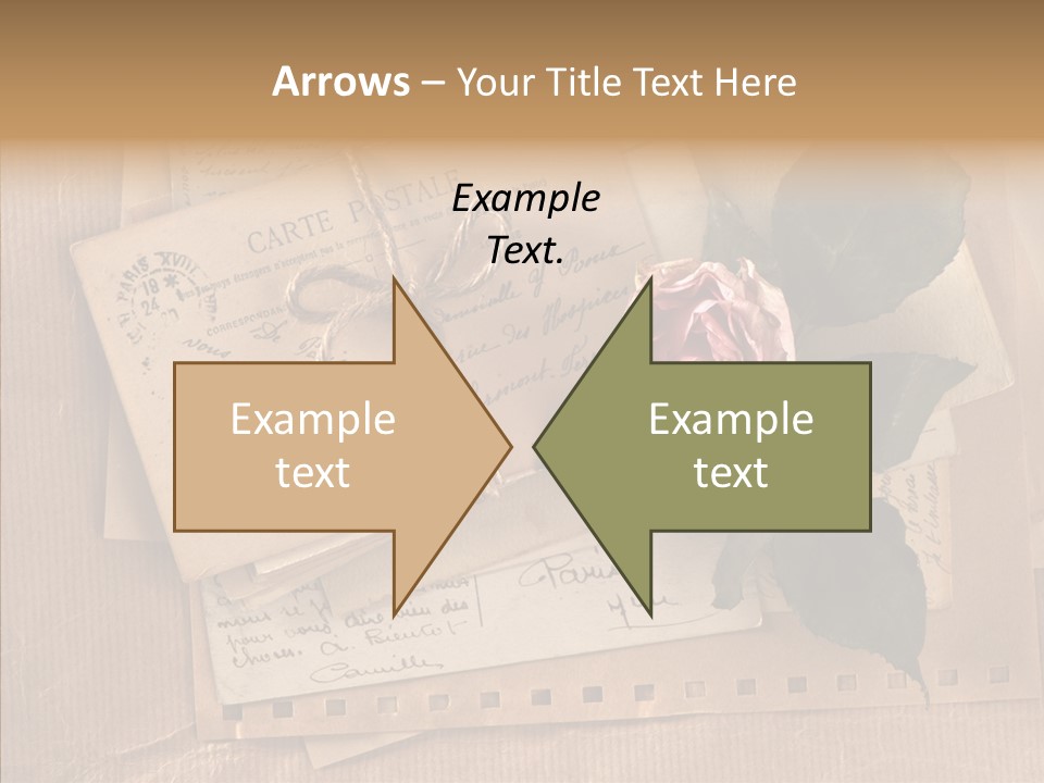 Postage Greeting Paper PowerPoint Template