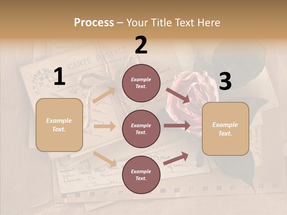 Postage Greeting Paper PowerPoint Template