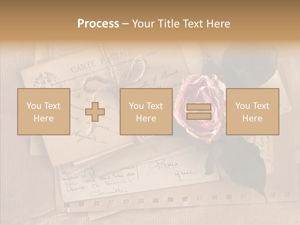 Postage Greeting Paper PowerPoint Template