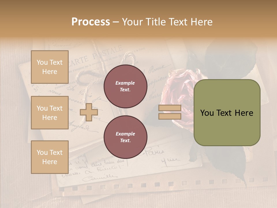 Postage Greeting Paper PowerPoint Template
