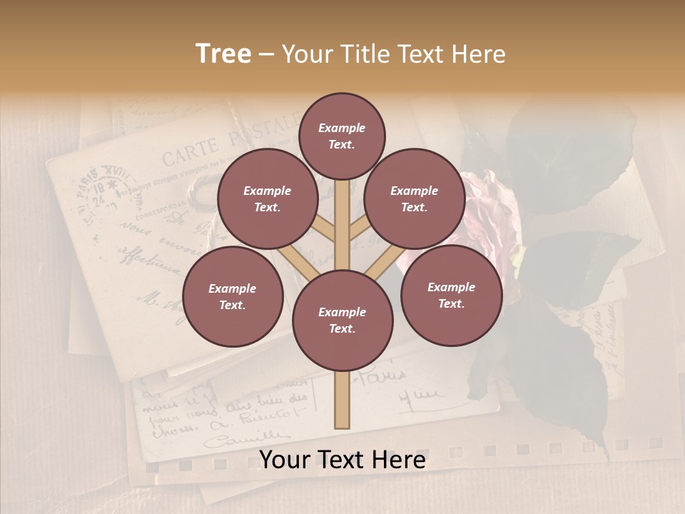 Postage Greeting Paper PowerPoint Template