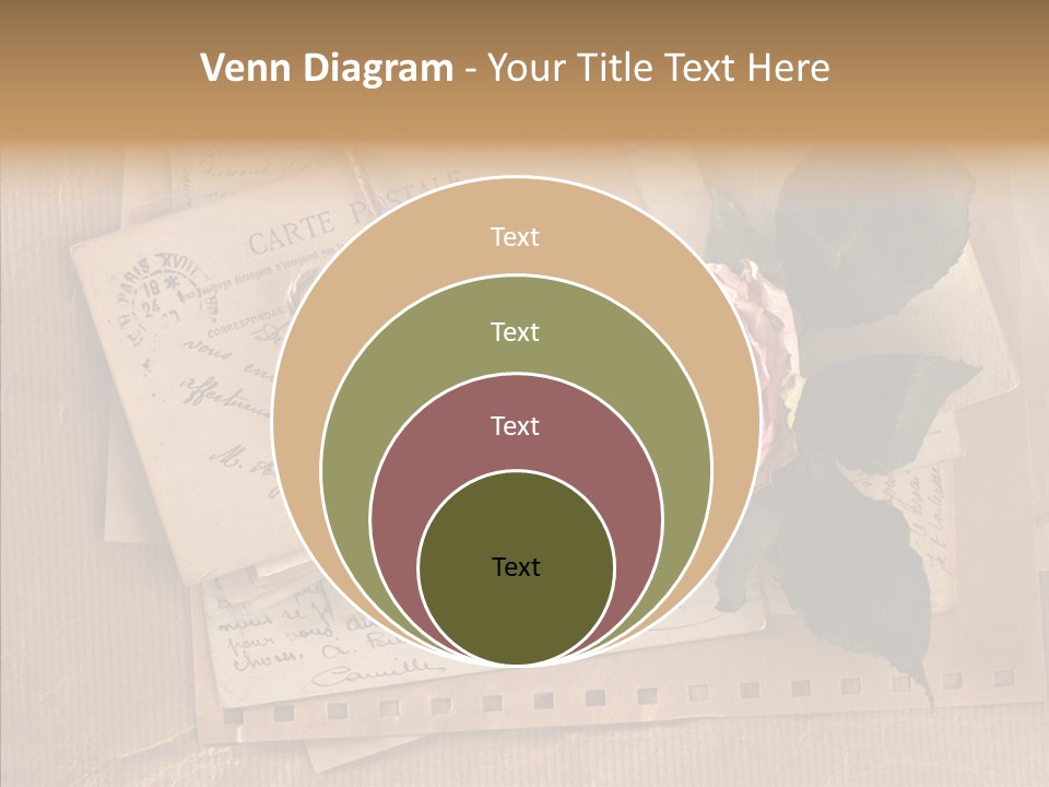 Postage Greeting Paper PowerPoint Template