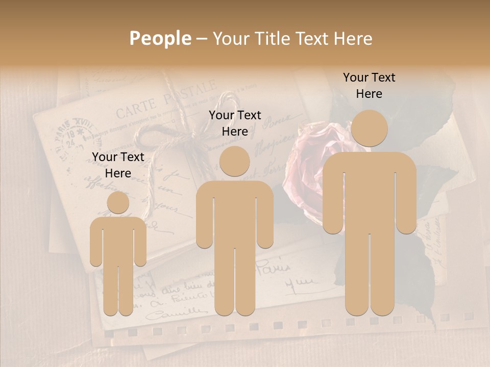 Postage Greeting Paper PowerPoint Template