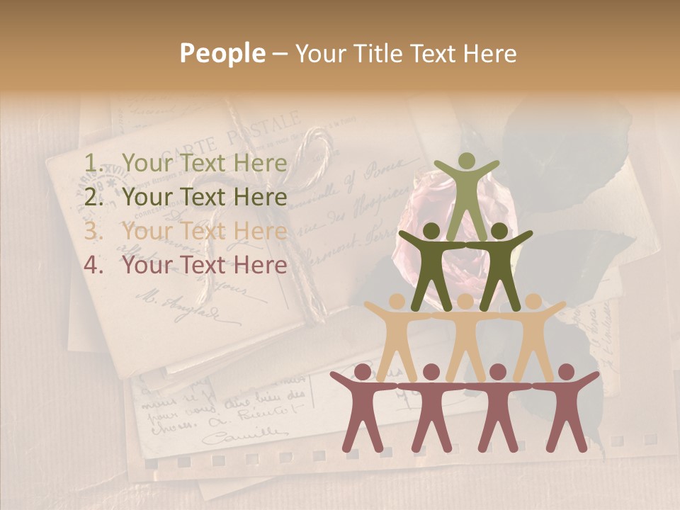 Postage Greeting Paper PowerPoint Template