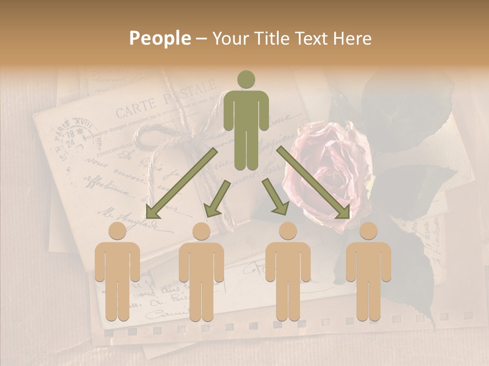 Postage Greeting Paper PowerPoint Template