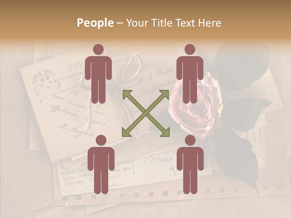 Postage Greeting Paper PowerPoint Template