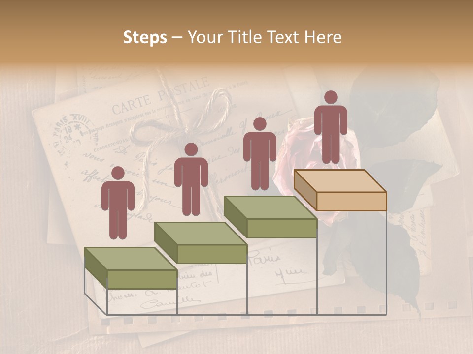 Postage Greeting Paper PowerPoint Template