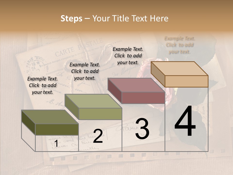 Postage Greeting Paper PowerPoint Template