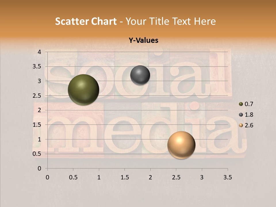 The Word Social Media Written In Wood Type Blocks PowerPoint Template