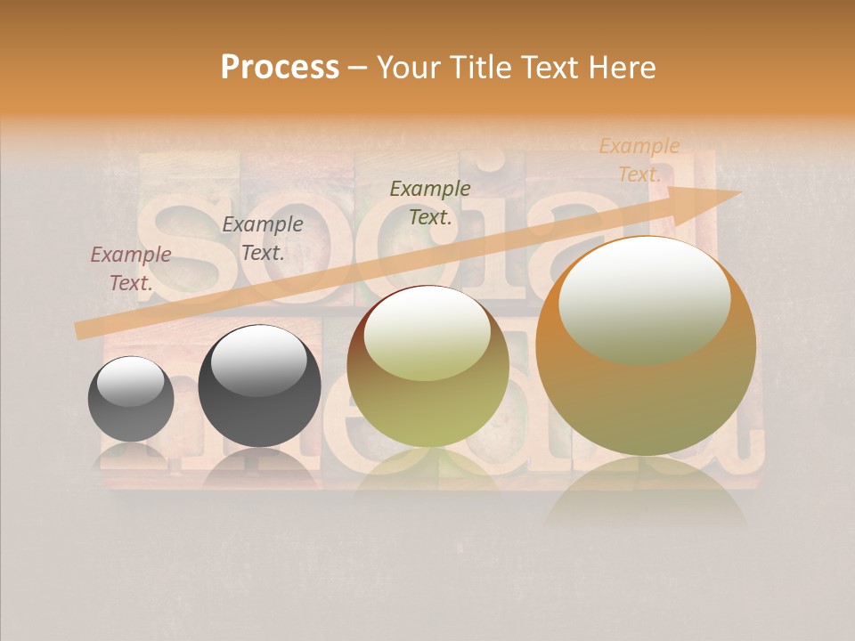 The Word Social Media Written In Wood Type Blocks PowerPoint Template