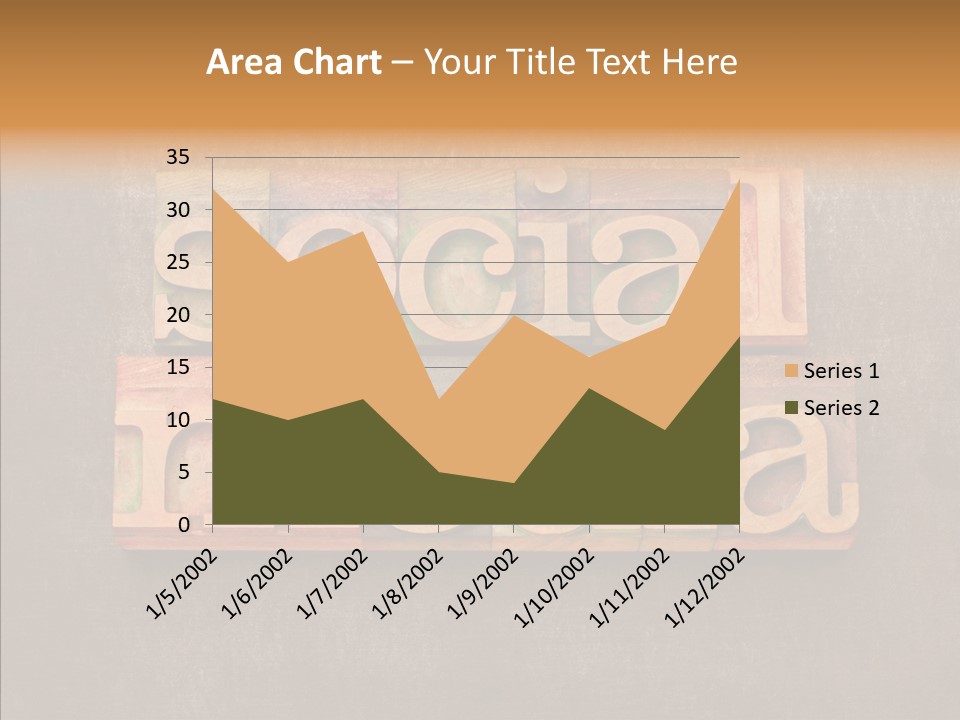 The Word Social Media Written In Wood Type Blocks PowerPoint Template