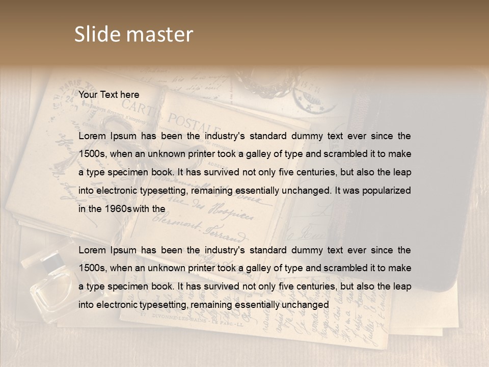 Scrap Letter Craft PowerPoint Template