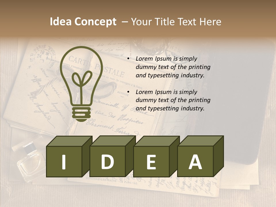 Scrap Letter Craft PowerPoint Template