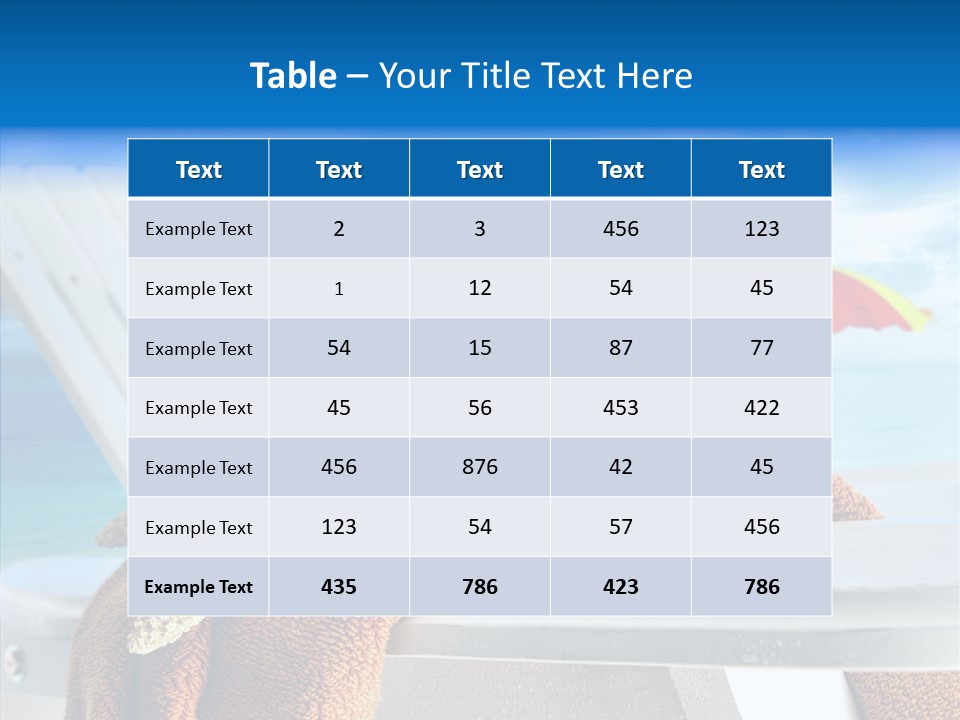 Leisure Summer Relaxation PowerPoint Template