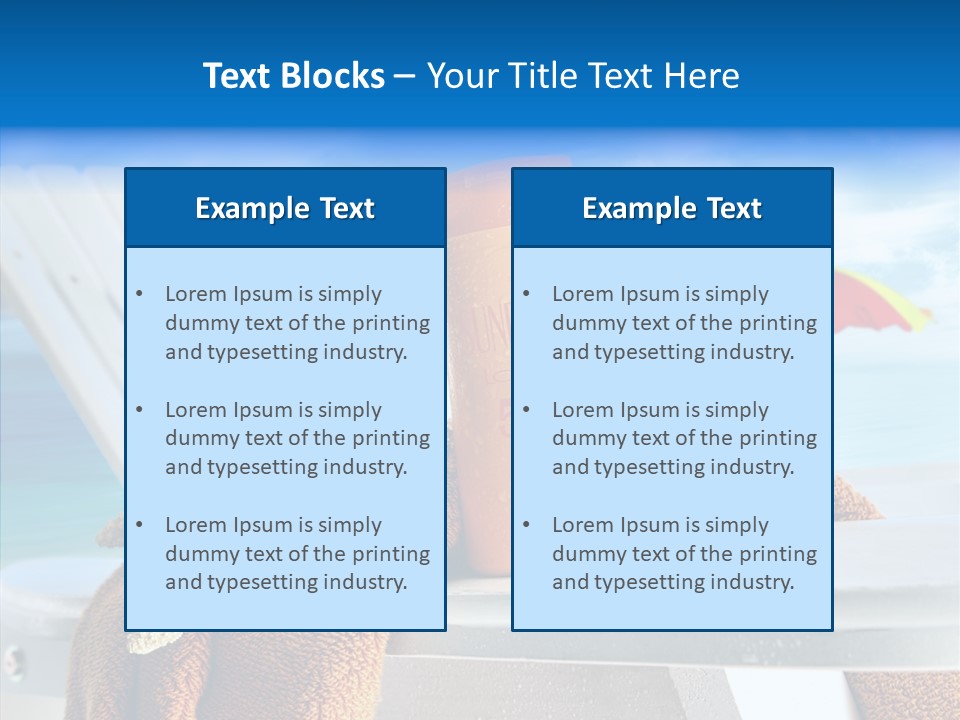 Leisure Summer Relaxation PowerPoint Template