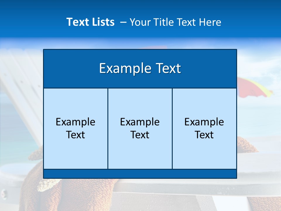 Leisure Summer Relaxation PowerPoint Template