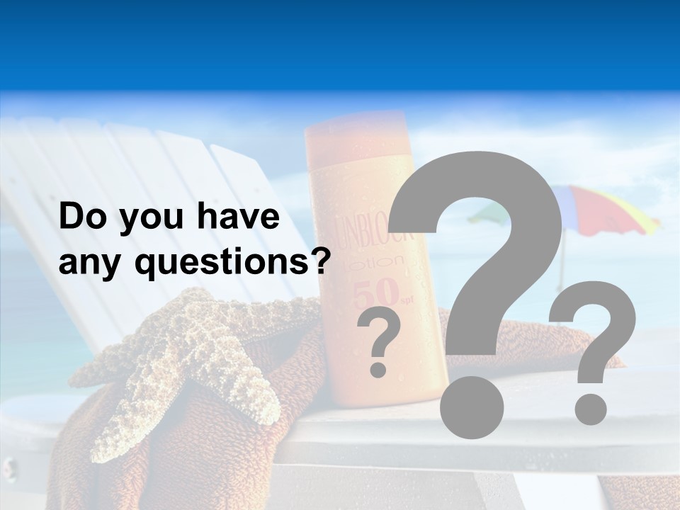 Leisure Summer Relaxation PowerPoint Template