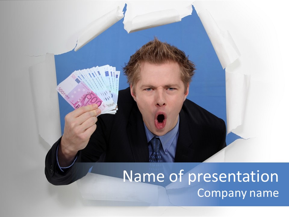 Hand Business Man PowerPoint Template